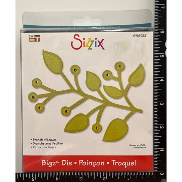 RARE HTF NEW Sizzix Bigz 626212 Branch W/Leaves Die Craft Cutting - Picture 1 of 3